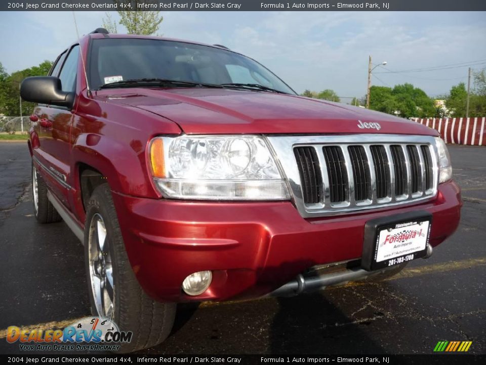 2004 Jeep Grand Cherokee Overland 4x4 Inferno Red Pearl / Dark Slate Gray Photo #13