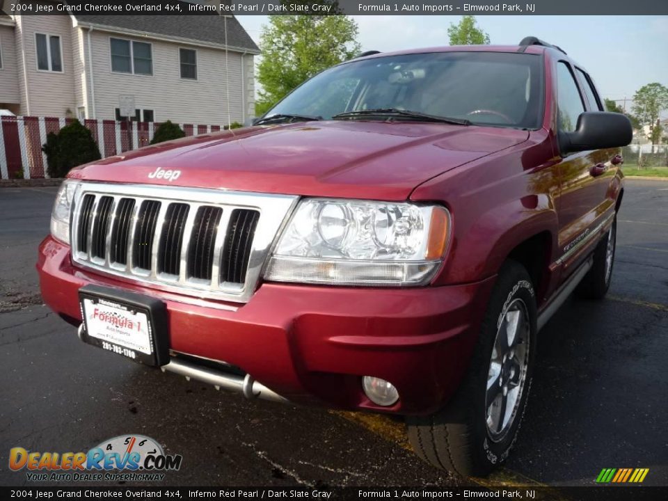 2004 Jeep Grand Cherokee Overland 4x4 Inferno Red Pearl / Dark Slate Gray Photo #14