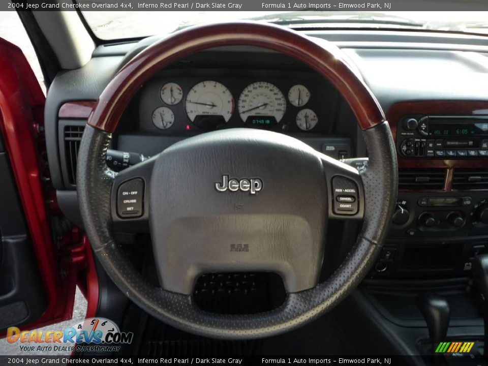 2004 Jeep Grand Cherokee Overland 4x4 Inferno Red Pearl / Dark Slate Gray Photo #15