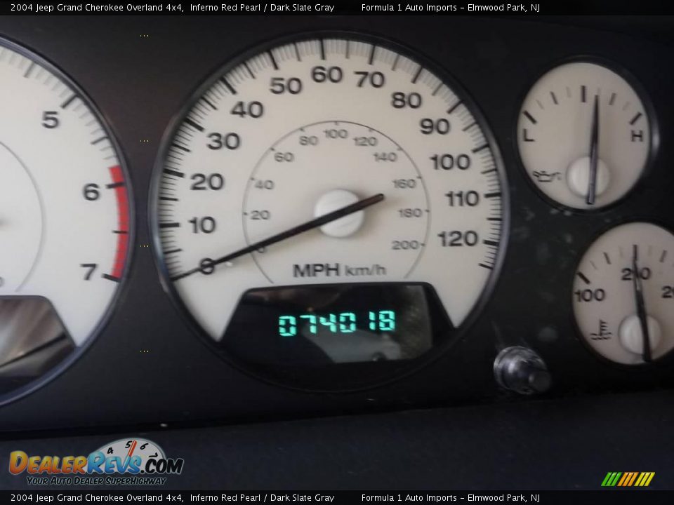 2004 Jeep Grand Cherokee Overland 4x4 Inferno Red Pearl / Dark Slate Gray Photo #29