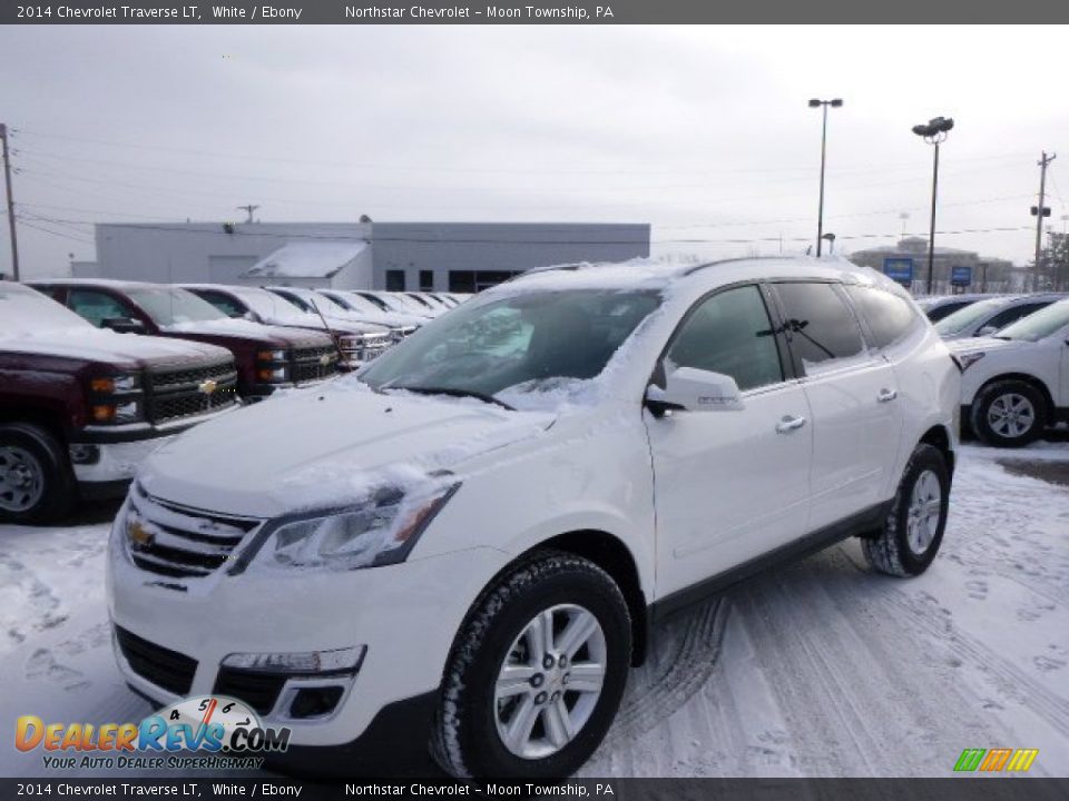 2014 Chevrolet Traverse LT White / Ebony Photo #1