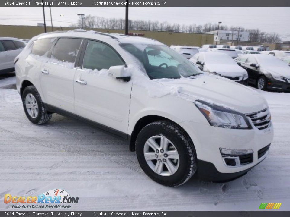 2014 Chevrolet Traverse LT White / Ebony Photo #3