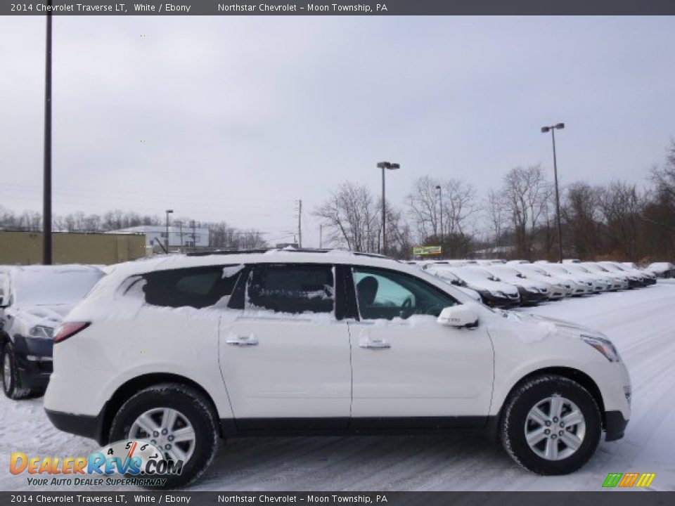2014 Chevrolet Traverse LT White / Ebony Photo #4