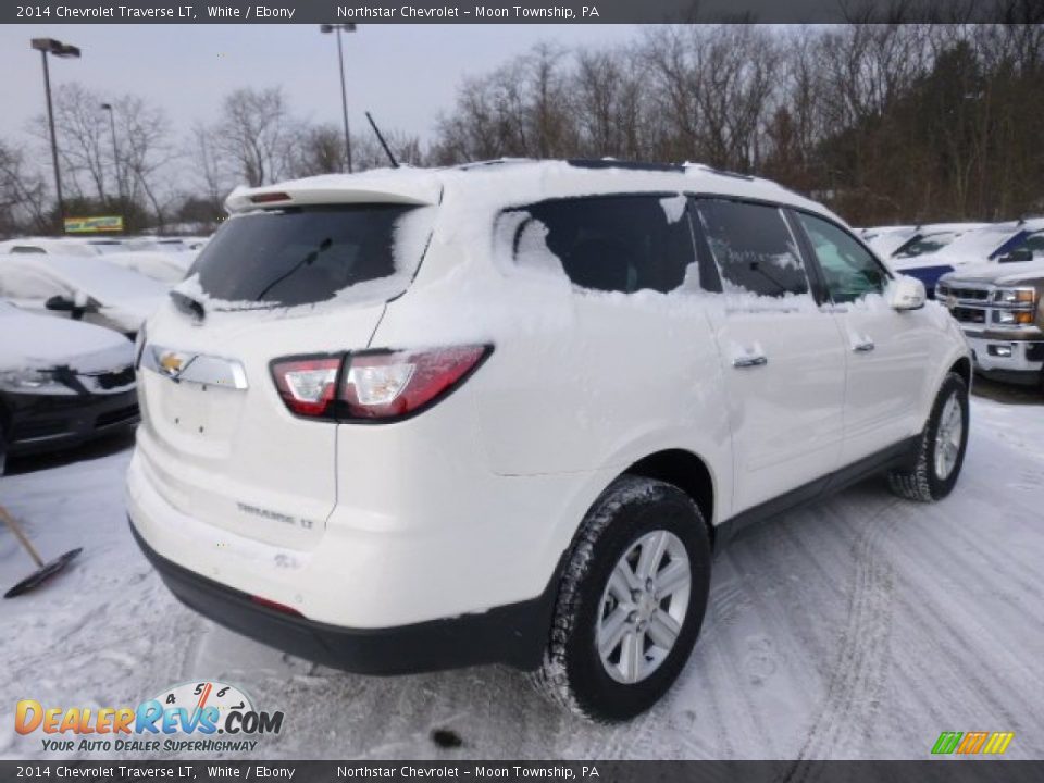 2014 Chevrolet Traverse LT White / Ebony Photo #5