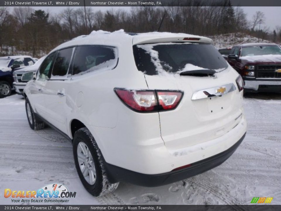 2014 Chevrolet Traverse LT White / Ebony Photo #7