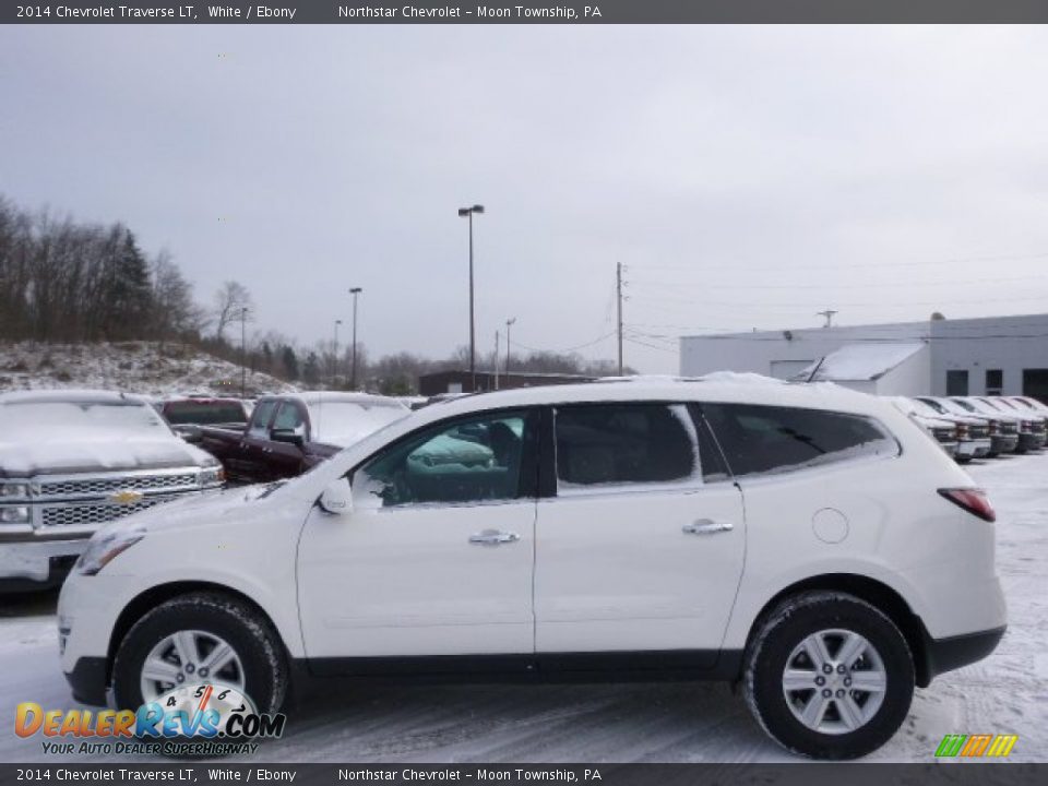 2014 Chevrolet Traverse LT White / Ebony Photo #8