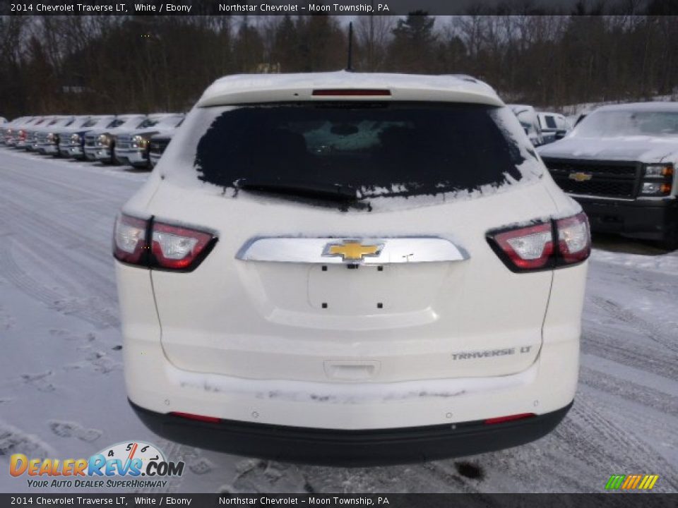 2014 Chevrolet Traverse LT White / Ebony Photo #6