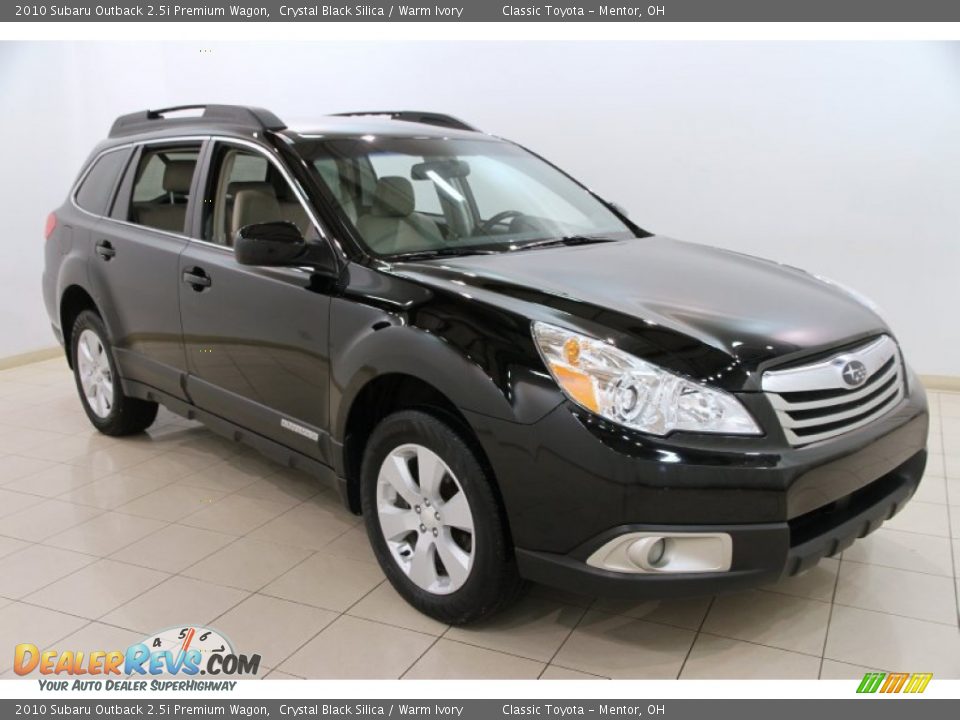 2010 Subaru Outback 2.5i Premium Wagon Crystal Black Silica / Warm Ivory Photo #1