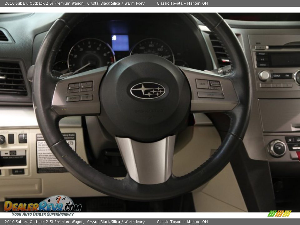 2010 Subaru Outback 2.5i Premium Wagon Crystal Black Silica / Warm Ivory Photo #9