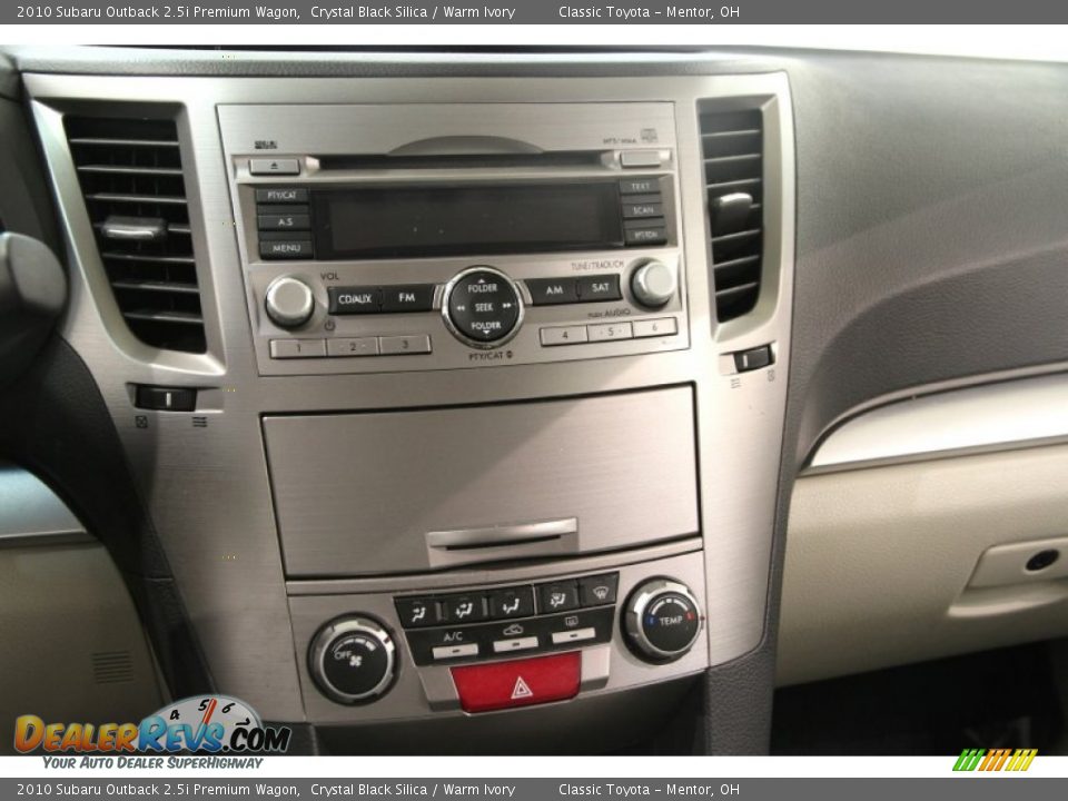 2010 Subaru Outback 2.5i Premium Wagon Crystal Black Silica / Warm Ivory Photo #13