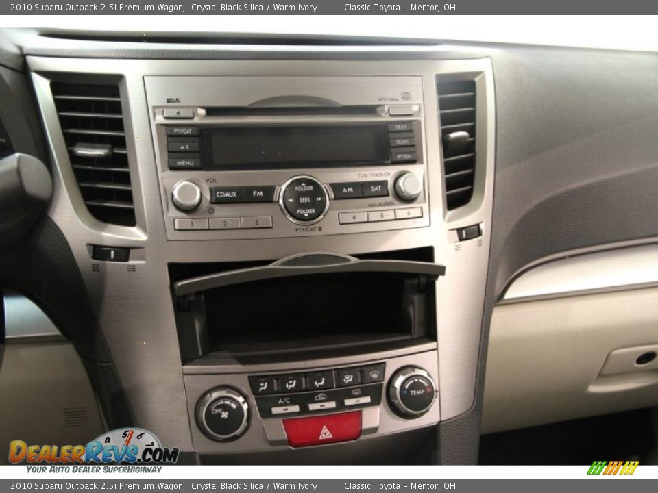 2010 Subaru Outback 2.5i Premium Wagon Crystal Black Silica / Warm Ivory Photo #14