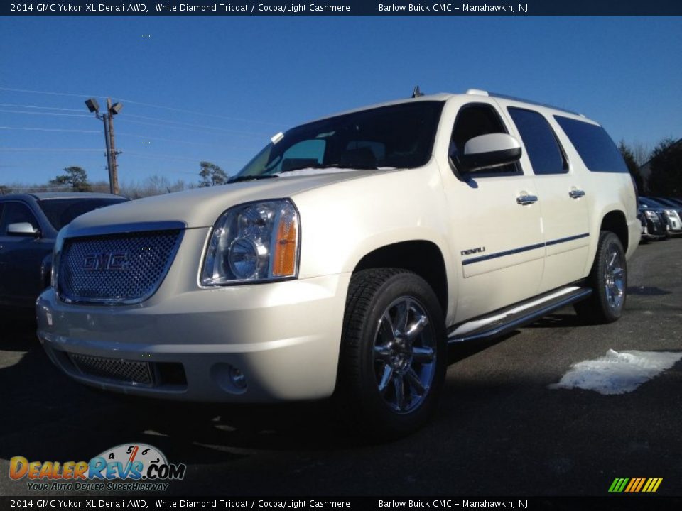 2014 GMC Yukon XL Denali AWD White Diamond Tricoat / Cocoa/Light Cashmere Photo #1
