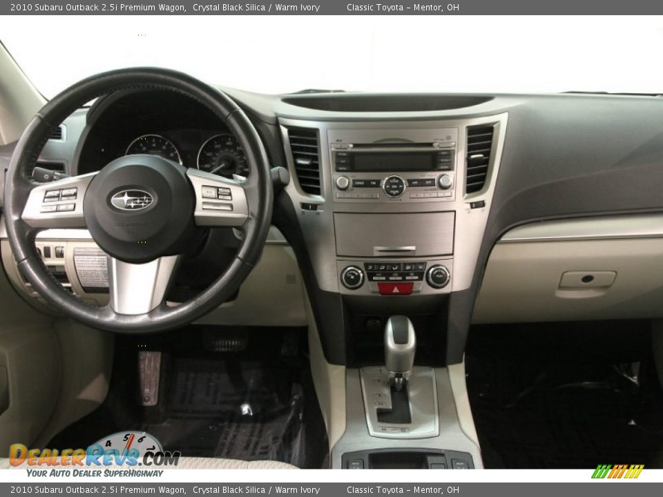 2010 Subaru Outback 2.5i Premium Wagon Crystal Black Silica / Warm Ivory Photo #22
