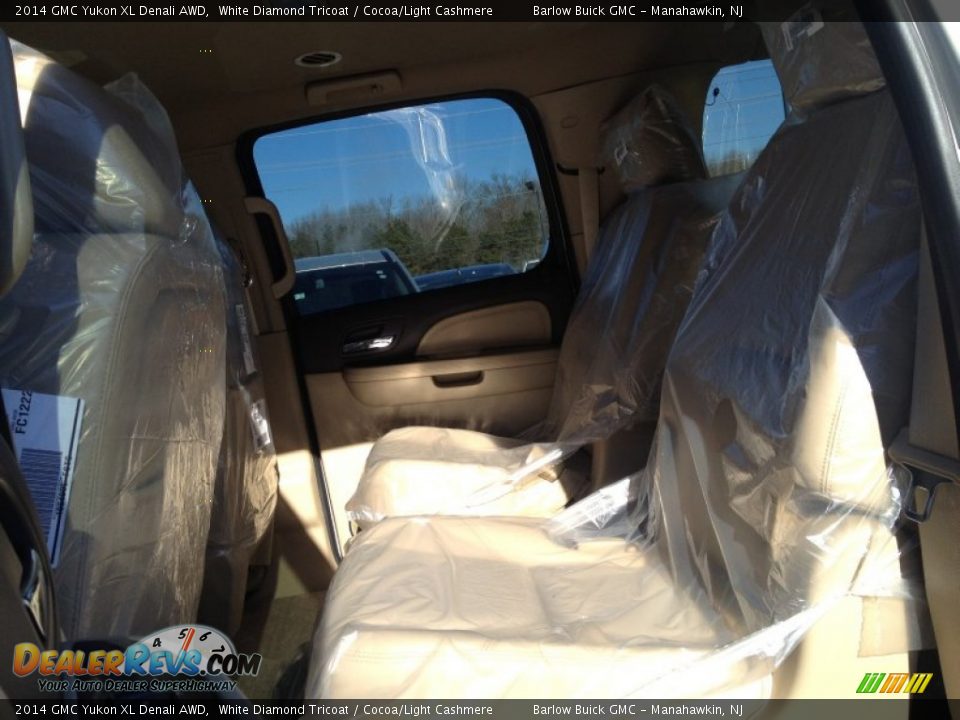 2014 GMC Yukon XL Denali AWD White Diamond Tricoat / Cocoa/Light Cashmere Photo #6