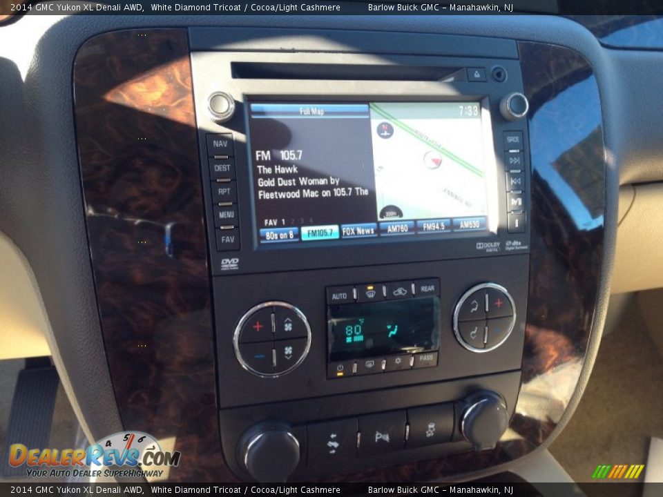 2014 GMC Yukon XL Denali AWD White Diamond Tricoat / Cocoa/Light Cashmere Photo #9