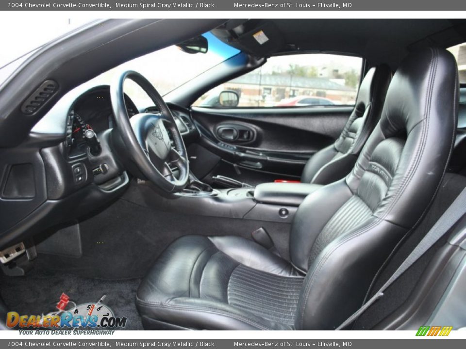 Black Interior - 2004 Chevrolet Corvette Convertible Photo #4
