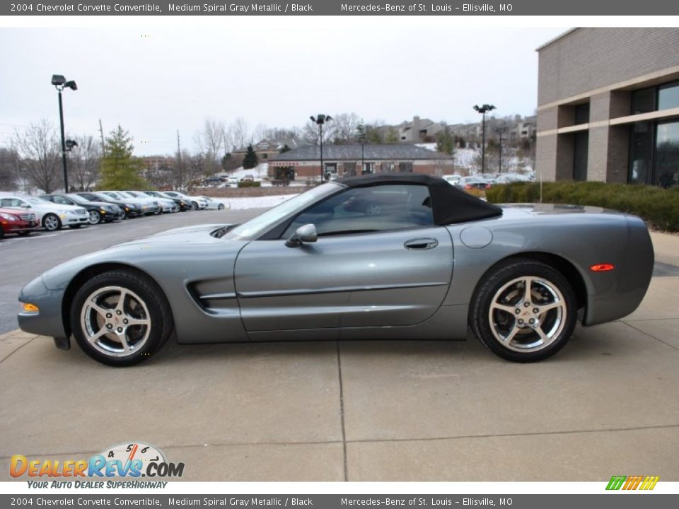2004 Chevrolet Corvette Convertible Medium Spiral Gray Metallic / Black Photo #11