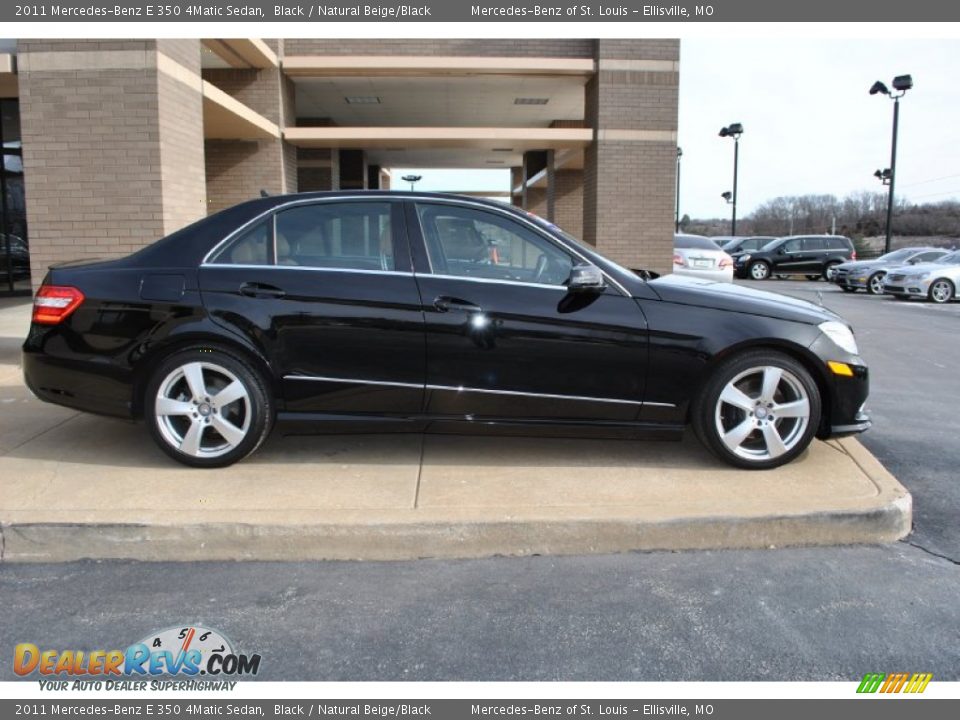 2011 Mercedes-Benz E 350 4Matic Sedan Black / Natural Beige/Black Photo #2