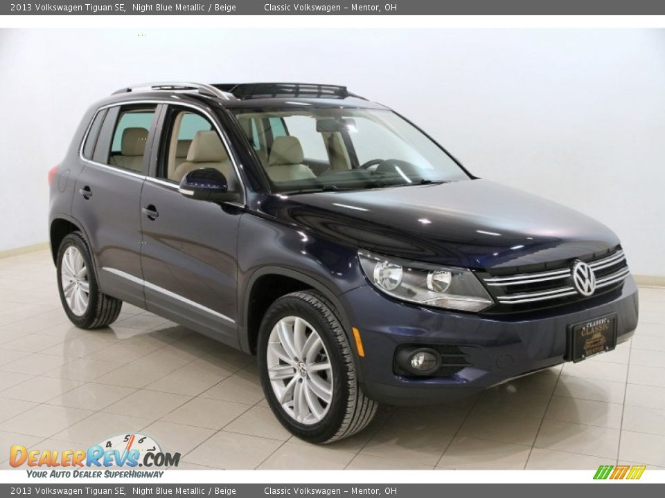 2013 Volkswagen Tiguan SE Night Blue Metallic / Beige Photo #1