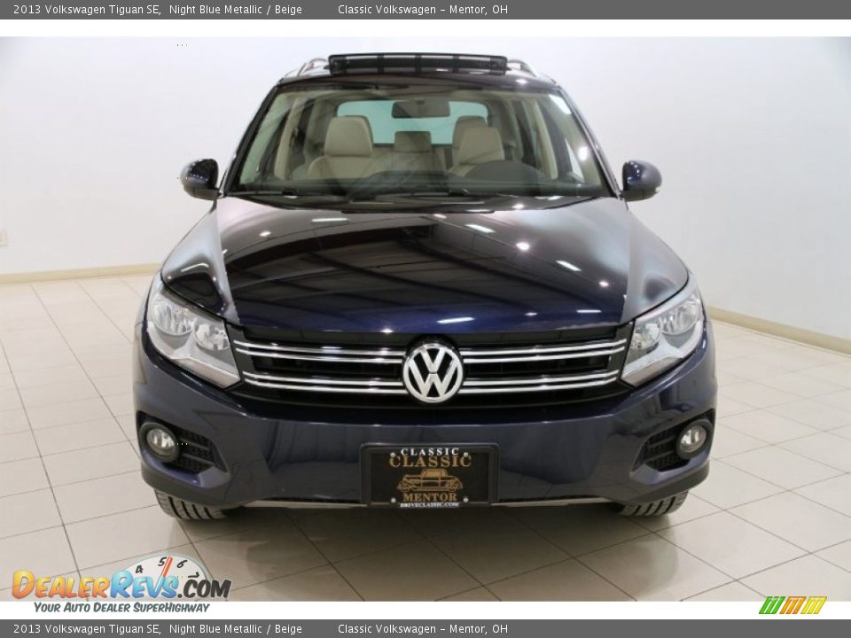 2013 Volkswagen Tiguan SE Night Blue Metallic / Beige Photo #2