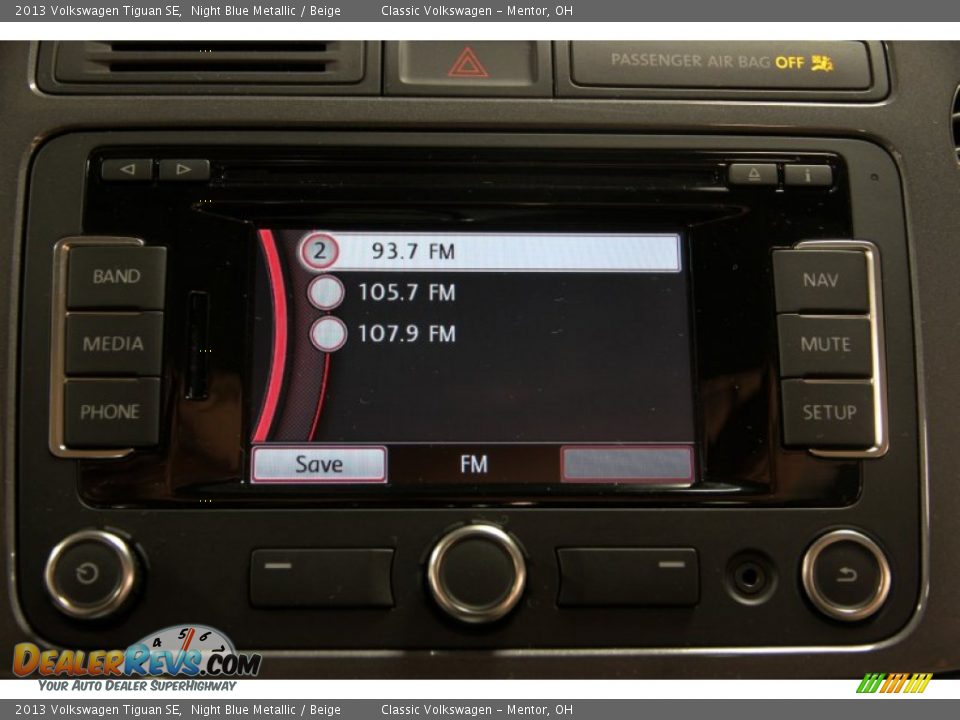 2013 Volkswagen Tiguan SE Night Blue Metallic / Beige Photo #15