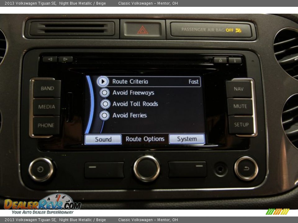 2013 Volkswagen Tiguan SE Night Blue Metallic / Beige Photo #21