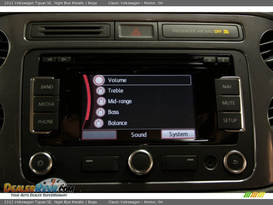 2013 Volkswagen Tiguan SE Night Blue Metallic / Beige Photo #25