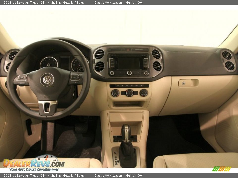 2013 Volkswagen Tiguan SE Night Blue Metallic / Beige Photo #35