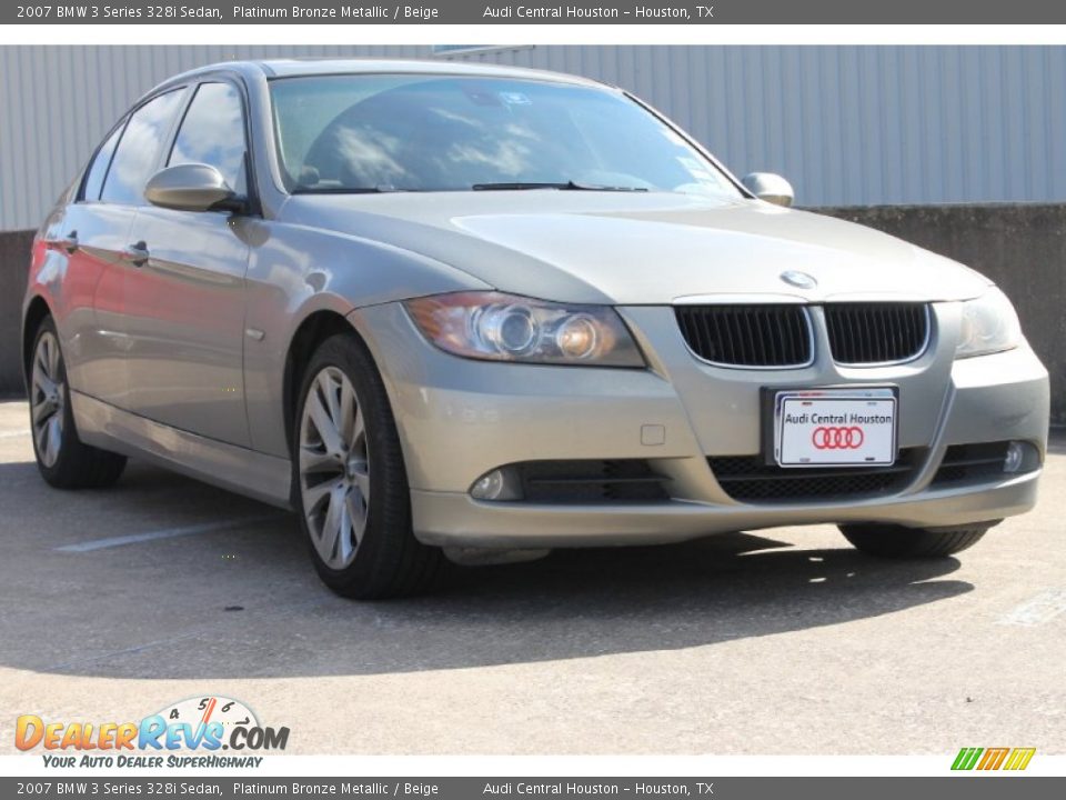 2007 BMW 3 Series 328i Sedan Platinum Bronze Metallic / Beige Photo #1