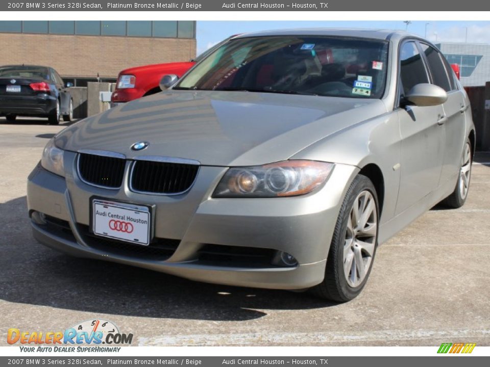 2007 BMW 3 Series 328i Sedan Platinum Bronze Metallic / Beige Photo #3