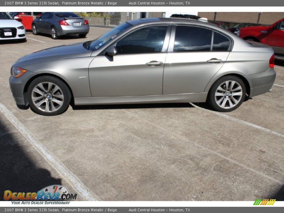 2007 BMW 3 Series 328i Sedan Platinum Bronze Metallic / Beige Photo #4