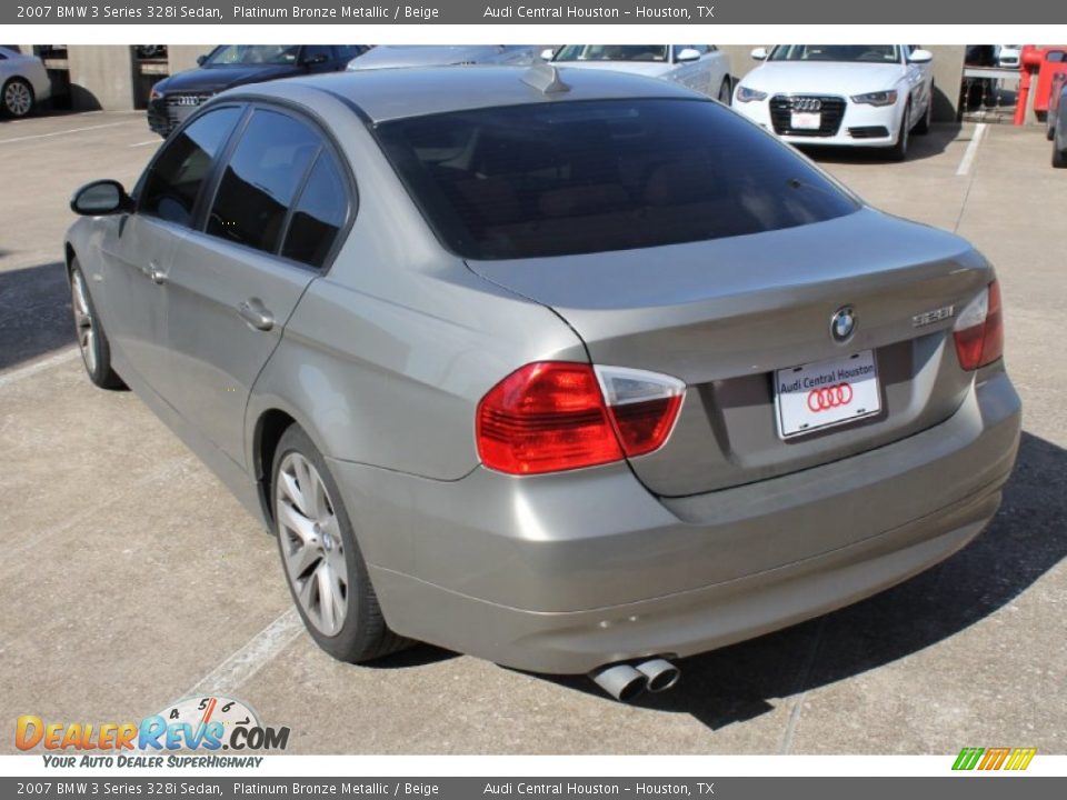 2007 BMW 3 Series 328i Sedan Platinum Bronze Metallic / Beige Photo #6