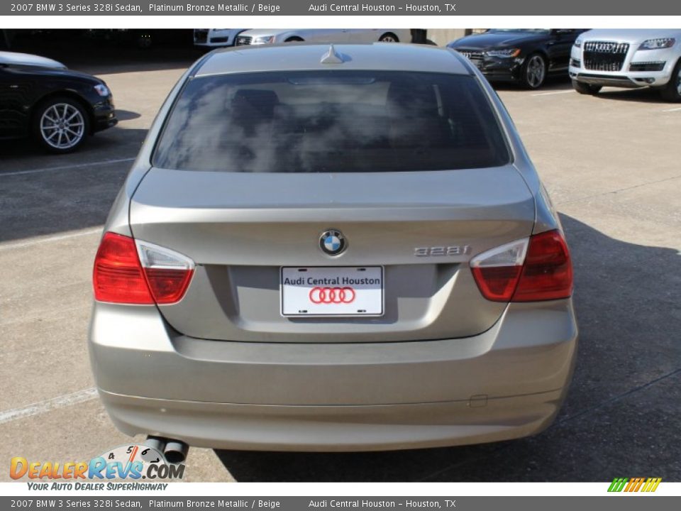 2007 BMW 3 Series 328i Sedan Platinum Bronze Metallic / Beige Photo #7