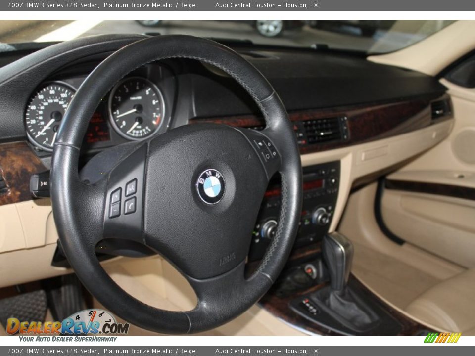 2007 BMW 3 Series 328i Sedan Platinum Bronze Metallic / Beige Photo #12
