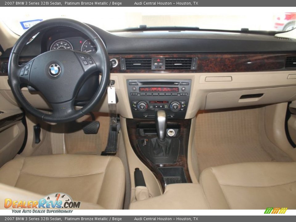 2007 BMW 3 Series 328i Sedan Platinum Bronze Metallic / Beige Photo #22