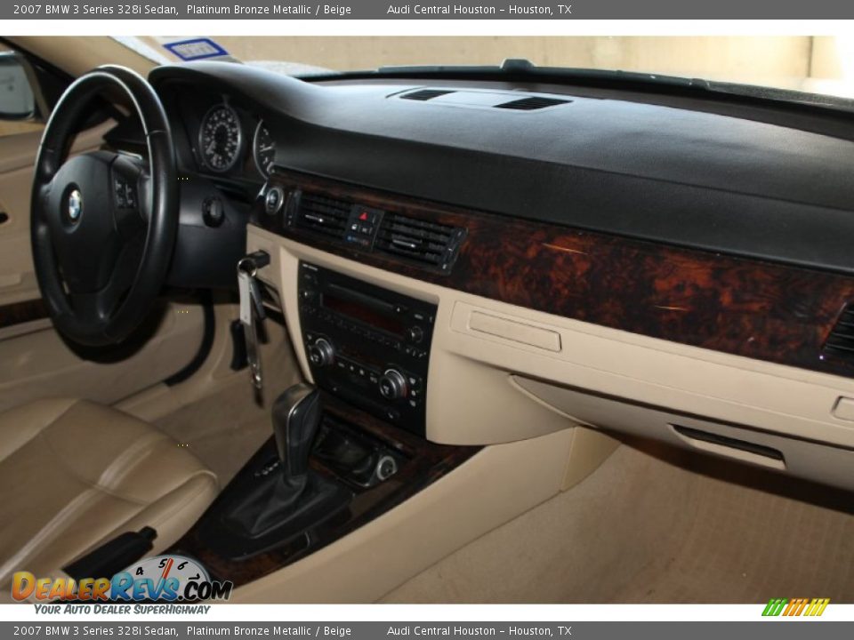 2007 BMW 3 Series 328i Sedan Platinum Bronze Metallic / Beige Photo #28