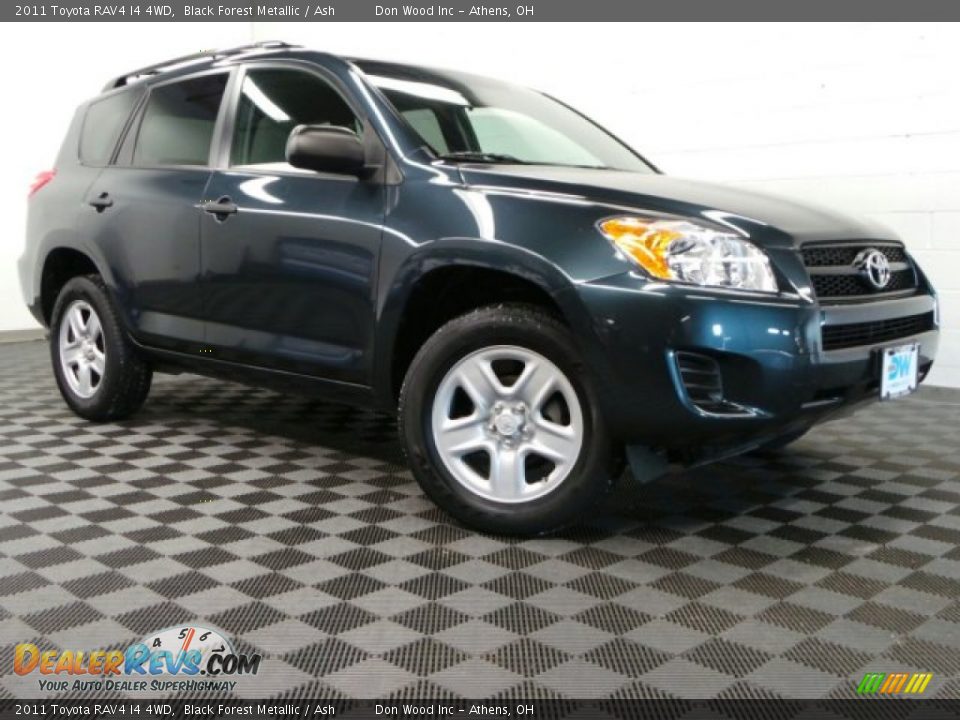 2011 Toyota RAV4 I4 4WD Black Forest Metallic / Ash Photo #1