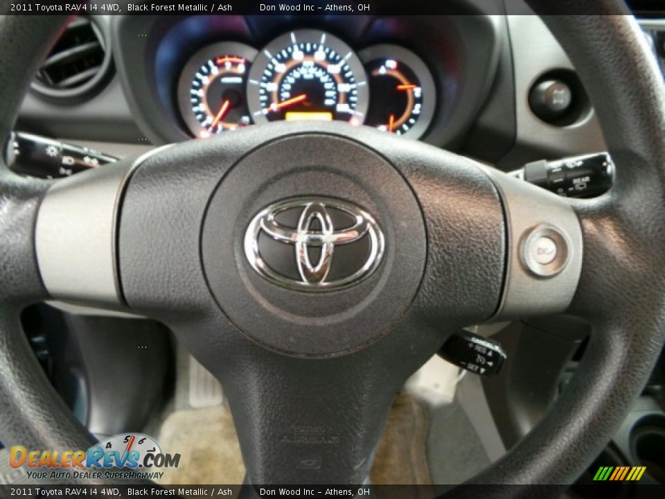 2011 Toyota RAV4 I4 4WD Black Forest Metallic / Ash Photo #13