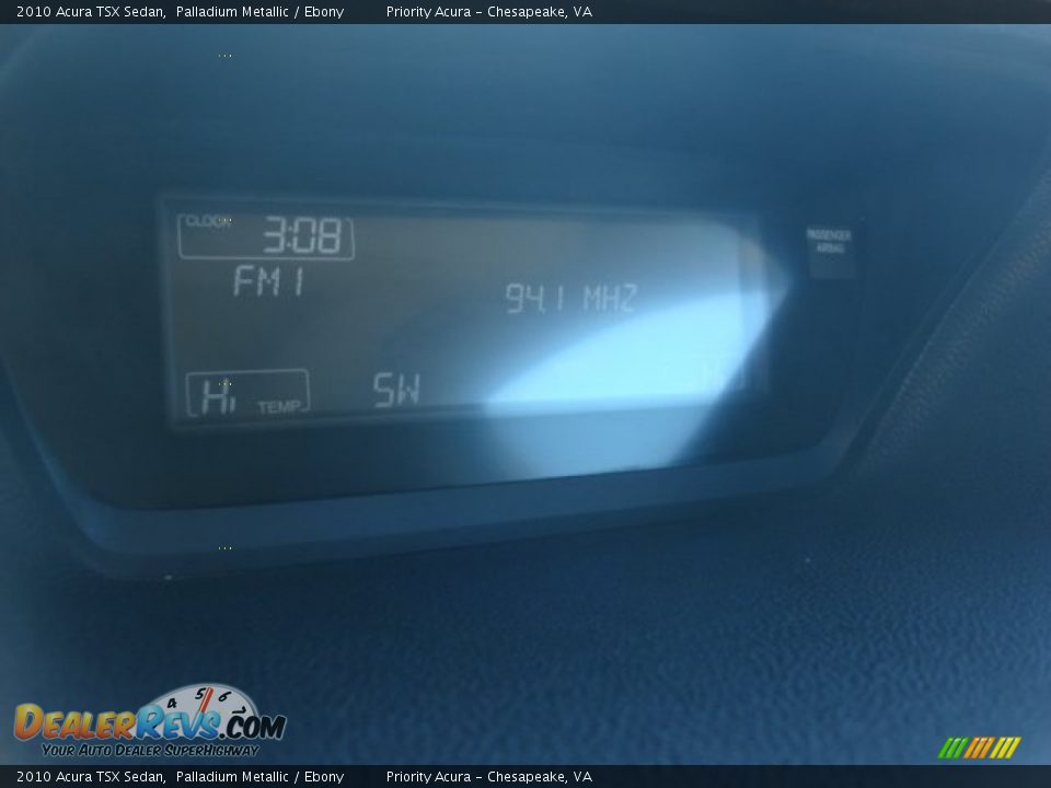 2010 Acura TSX Sedan Palladium Metallic / Ebony Photo #19