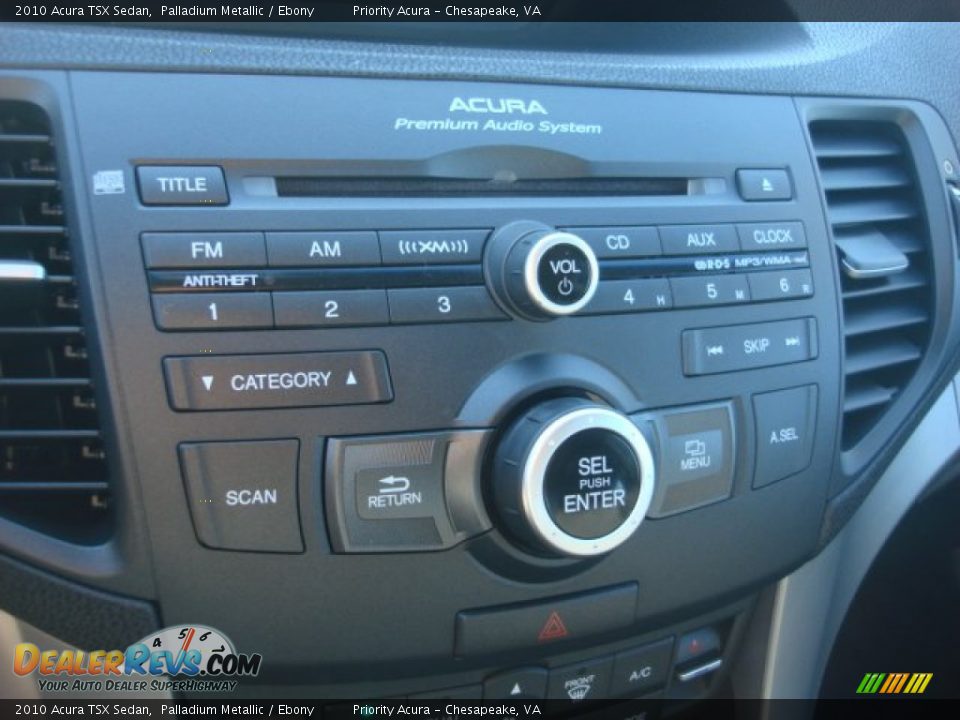 2010 Acura TSX Sedan Palladium Metallic / Ebony Photo #20