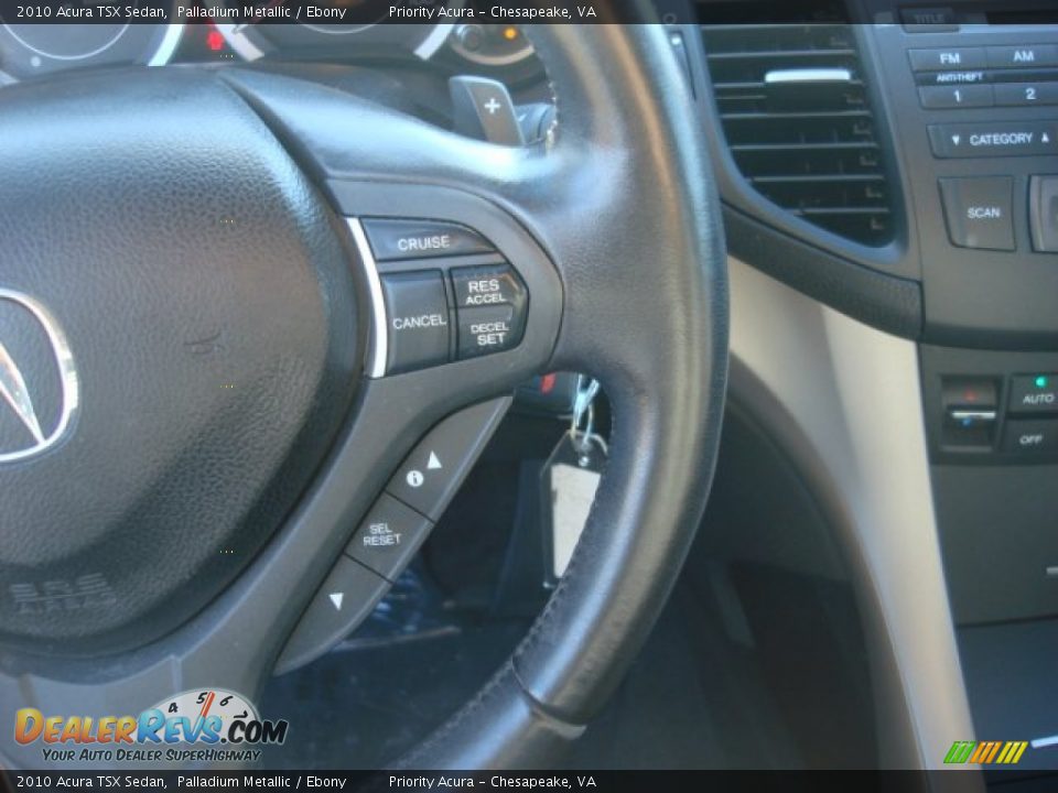 2010 Acura TSX Sedan Palladium Metallic / Ebony Photo #23