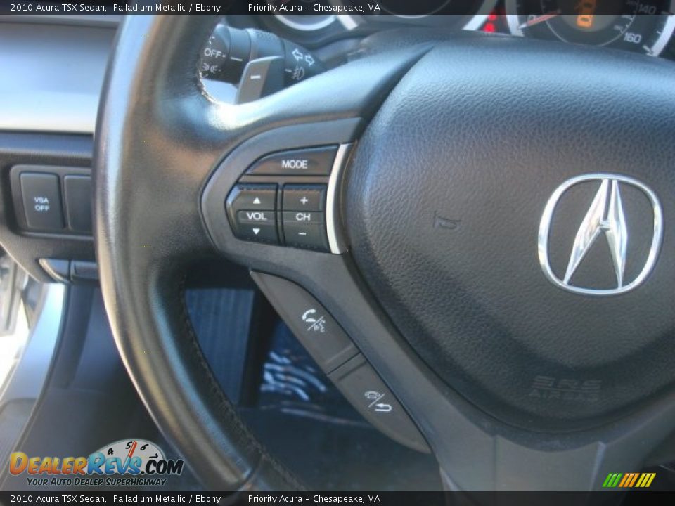2010 Acura TSX Sedan Palladium Metallic / Ebony Photo #24
