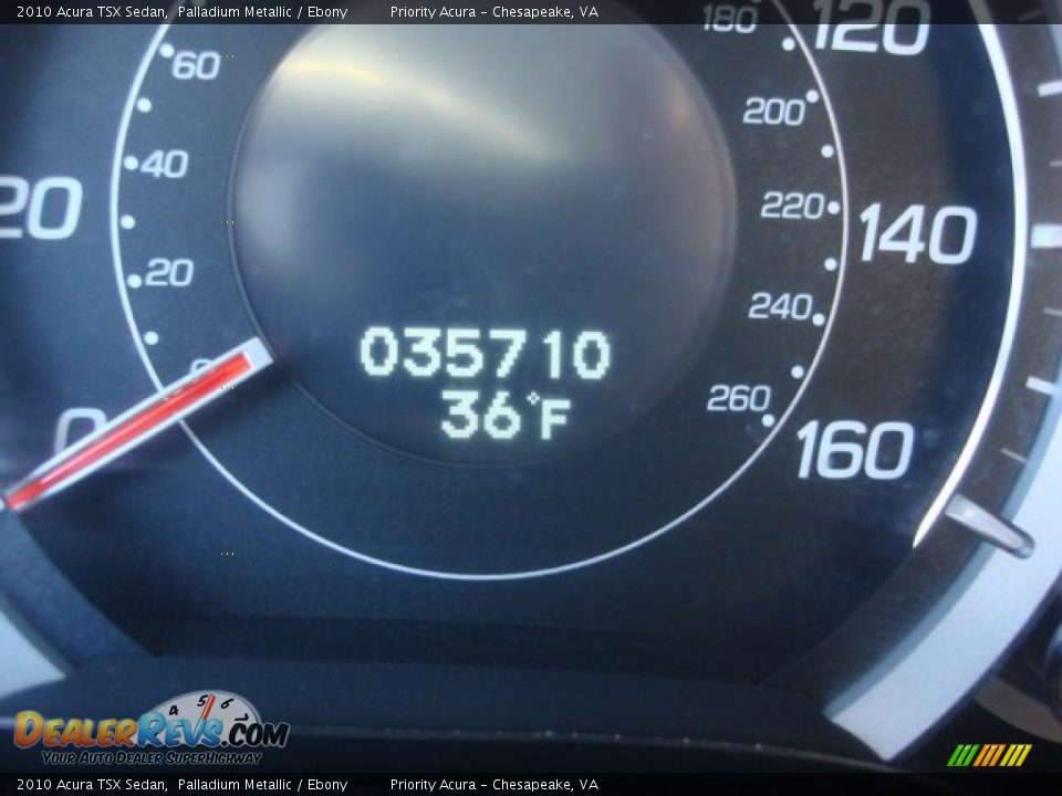 2010 Acura TSX Sedan Palladium Metallic / Ebony Photo #25