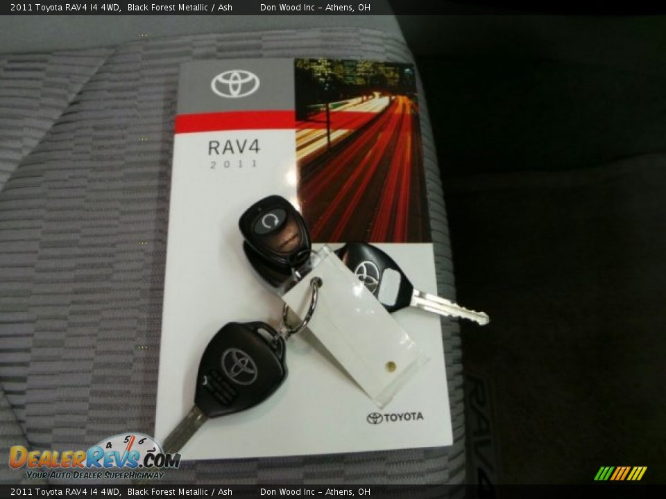 2011 Toyota RAV4 I4 4WD Black Forest Metallic / Ash Photo #24