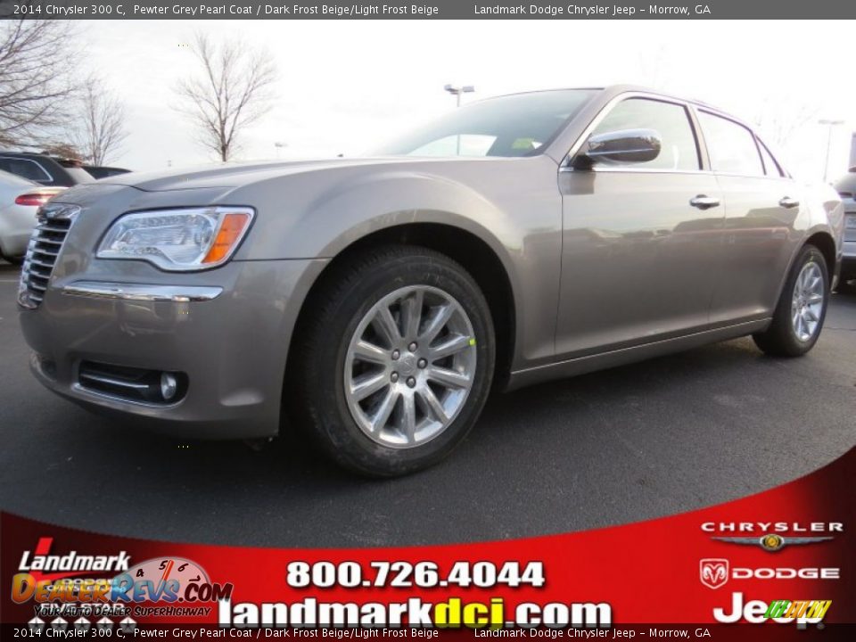 2014 Chrysler 300 C Pewter Grey Pearl Coat / Dark Frost Beige/Light Frost Beige Photo #1