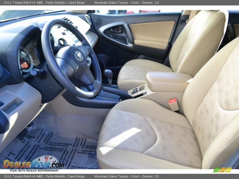 2011 Toyota RAV4 I4 4WD Pyrite Metallic / Sand Beige Photo #10
