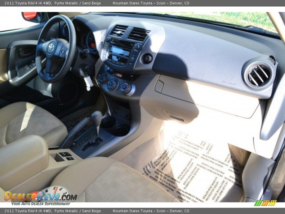 2011 Toyota RAV4 I4 4WD Pyrite Metallic / Sand Beige Photo #14