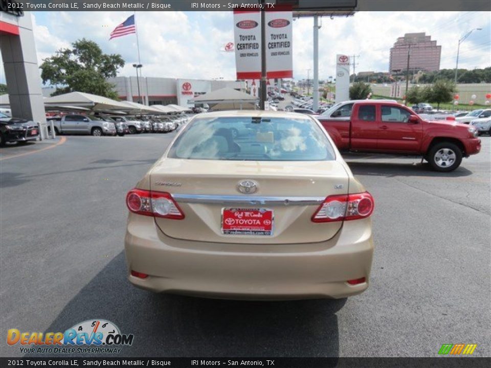 2012 Toyota Corolla LE Sandy Beach Metallic / Bisque Photo #6