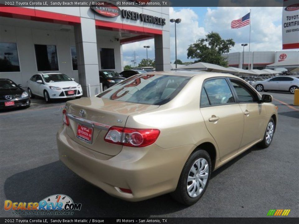 2012 Toyota Corolla LE Sandy Beach Metallic / Bisque Photo #7