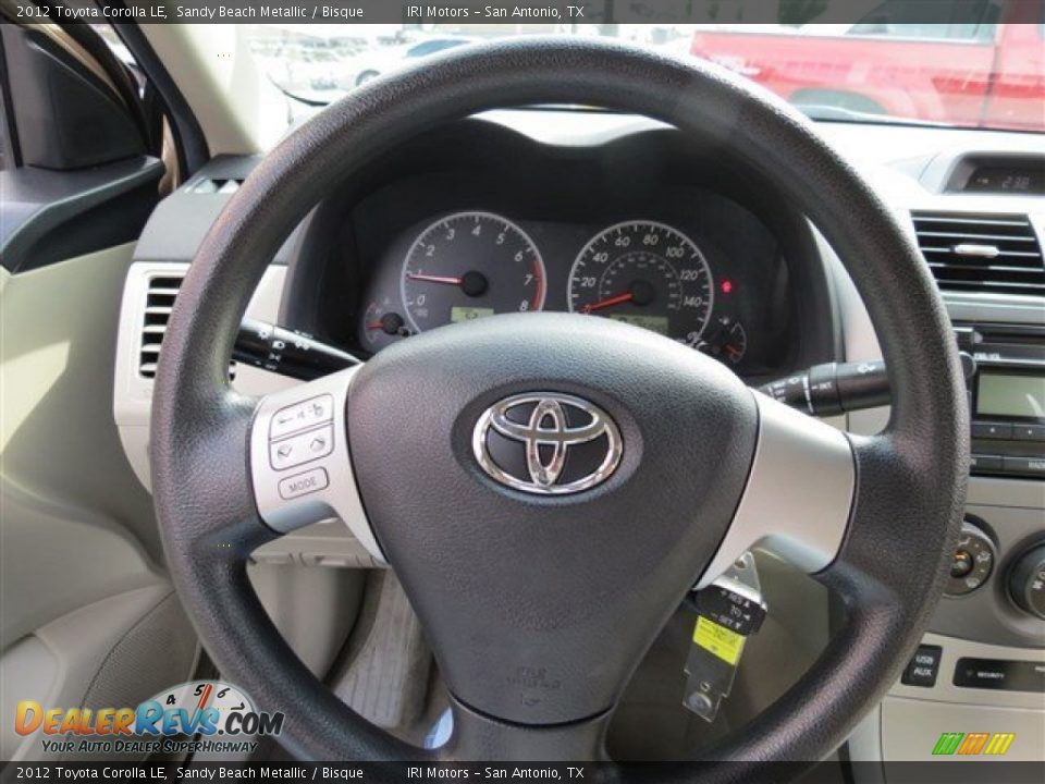 2012 Toyota Corolla LE Sandy Beach Metallic / Bisque Photo #17